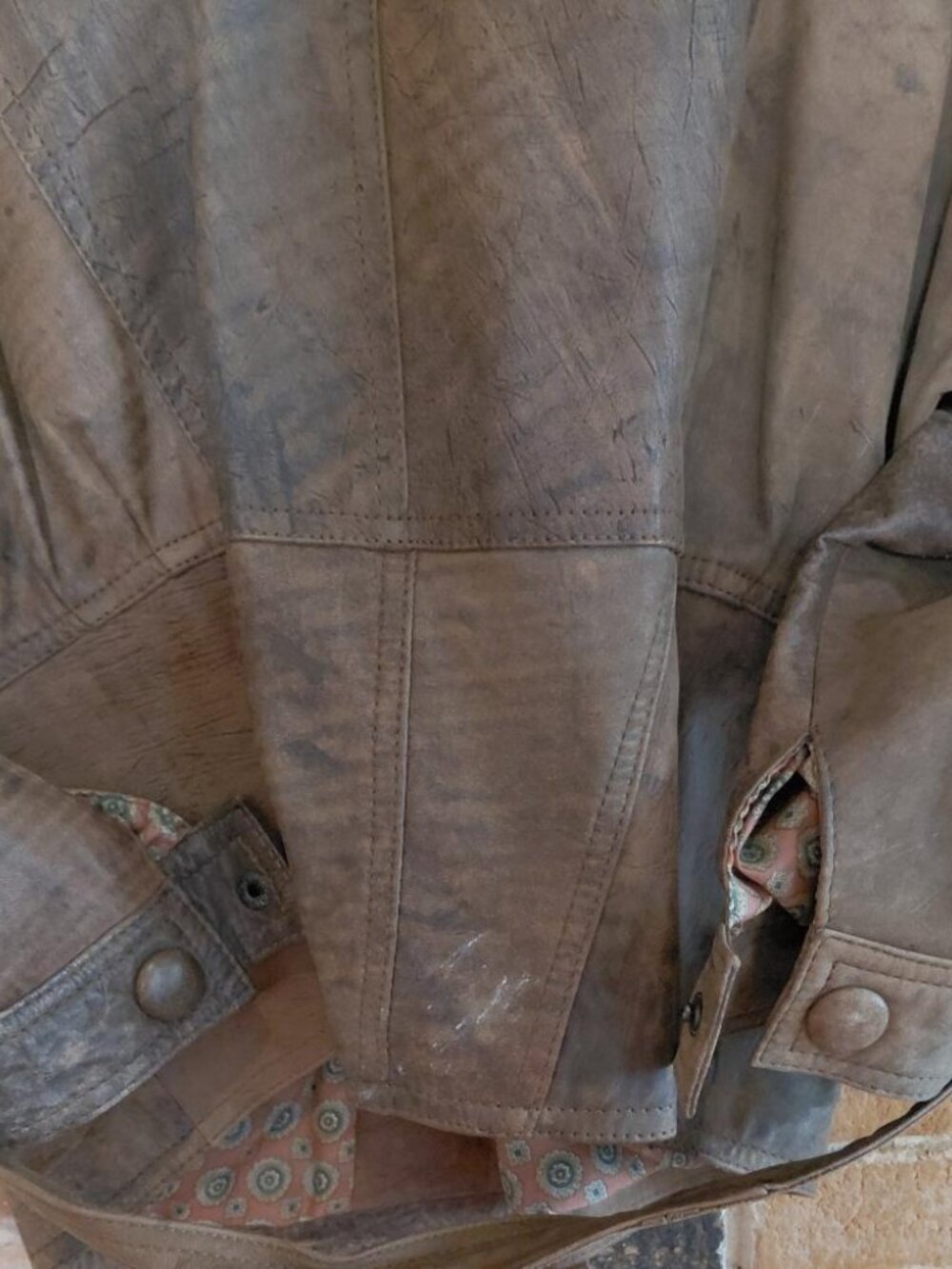Vintage Winlit Brown Distressed Leather Jacket - Picture 7 of 7